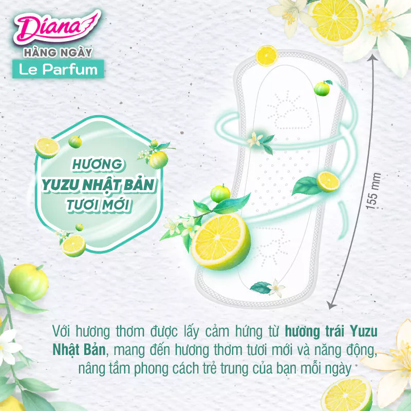  Diana Hàng ngày Le Parfum hương Yuzu Nhật Bản 40 miếng/gói 