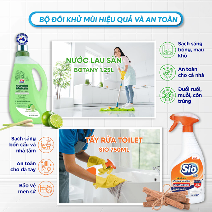  Nước Tẩy Rửa Bồn Cầu, Nhà Tắm SIO 750ml - Dạng chai xịt bọt tuyết, Hương gỗ, sử dụng tiện lợi 