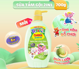  Sữa Tắm Gội cho bé Carrie Junior Yoghurt hương trái cây thiên nhiên 700g 