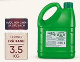  Nước Rửa Chén Lix Siêu Sạch Hương Trà Xanh/Chanh 3.5Kg thơm dịu sạch bóng vết dầu mỡ 