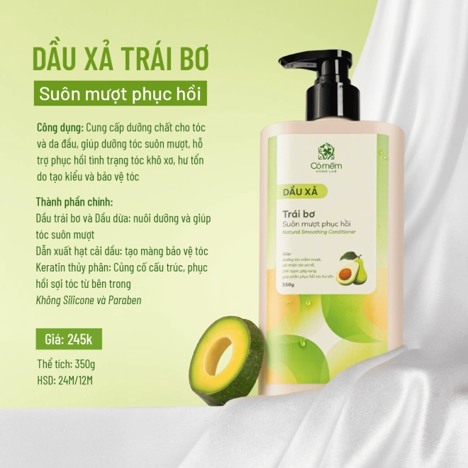  [SET QUÀ TẶNG] Gội Xả Ủ Suôn Mượt Phục Hồi Trái Bơ 