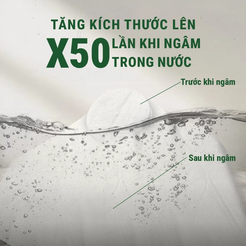  Bộ 3 khăn dùng 1 lần túi 3 ngày 2 đêm du lịch Yko từ sợi tự nhiên gia đình, công tác 