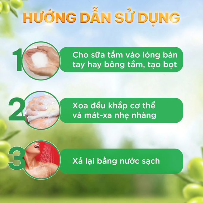  Sữa Tắm Dưỡng Da Ôliv Dưỡng Ẩm 800ml 