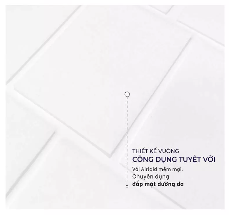  Bông Đắp Toner Dưỡng Da Giữ Ẩm PUFFME Airlaid, 1600 Miếng/Bao 