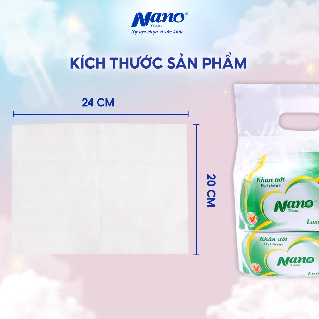 Khăn Lạnh 1 Tờ Nano Medium Dùng Một Lần Mùi Thơm Dịu Cho Nhà Hàng Khách Sạn 