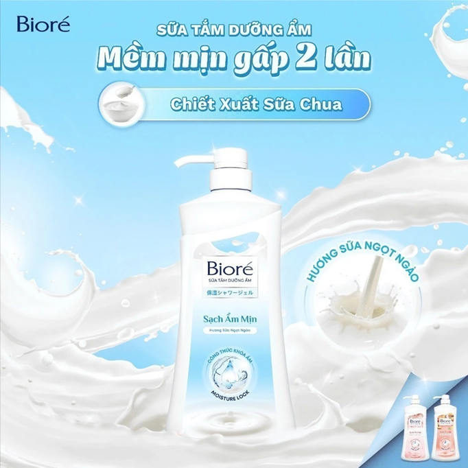  Sữa Tắm Biore Dưỡng Ẩm Đủ Hương 530g 