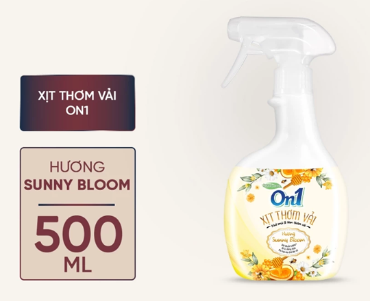  Xịt thơm vải On1 500ml, xịt khử mùi và làm thơm vải loại bỏ nhanh mùi hôi khó chịu trên quần áo & vải vóc, giữ hương lâu 