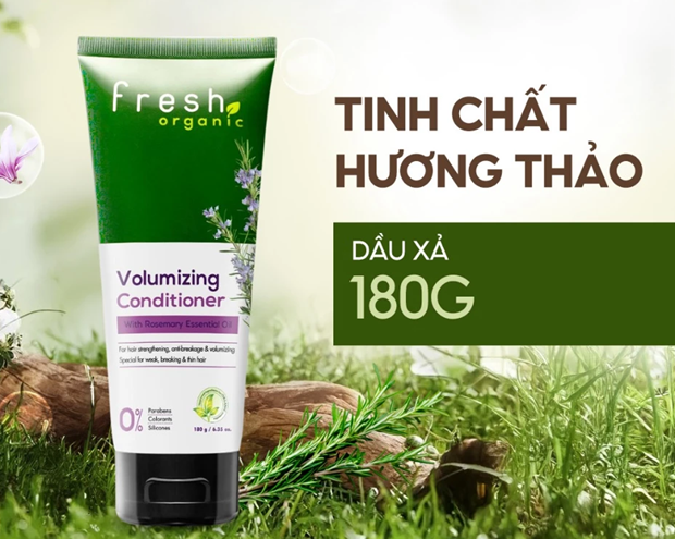  Dầu Xả Hữu Cơ FRESH ORGANIC Dưỡng Tóc Mềm Mượt 180g 
