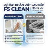  Khăn ướt lau bếp 80 tờ F5 Clean sạch mùi bếp khó chịu, an toàn cho da tay và không để lại chất tồn dư 