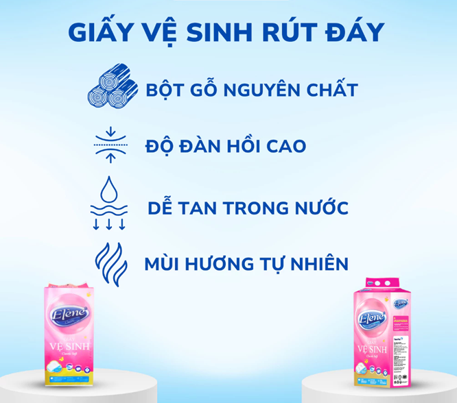  Giấy Vệ Sinh Rút Đáy Elene Hồng 320 Lần Rút 4 Lớp Mềm Mịn, Tiện Lợi, An Toàn 