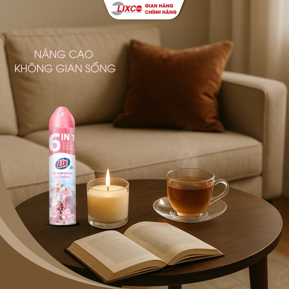  Xịt thơm phòng Lix hương thiên nhiên, phòng thơm mát tự nhiên lưu hương dài lâu chai 280ml 