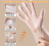  Hộp 100 Găng Tay Size L Đa Dụng TPE Mỏng Nhẹ, Dai Bền – Găng Tay Dùng 1 Lần Tiện Dụng, An Toàn 260 mm × 127 mm 