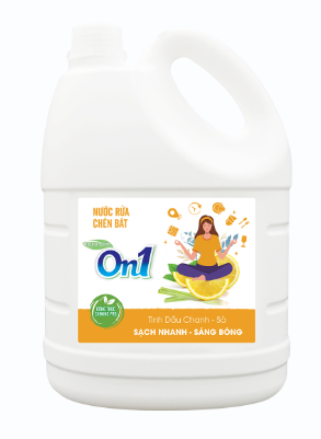  Nước Rửa Chén Bát On1 Thiên Nhiên Tinh Dầu Chanh - Sả  400-750g/ 1.4-3.2-3.5kg 