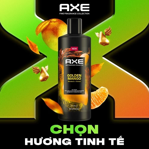  Sữa Tắm Nước Hoa Nam Cao Cấp Axe Thơm Tinh Tế 532ml 