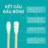  Hũ Xoay Tăm Bông Niva Cho Người Lớn 200 Que Thân Gỗ WO1 Bông Tự Nhiên Thuần Khiết An Toàn 