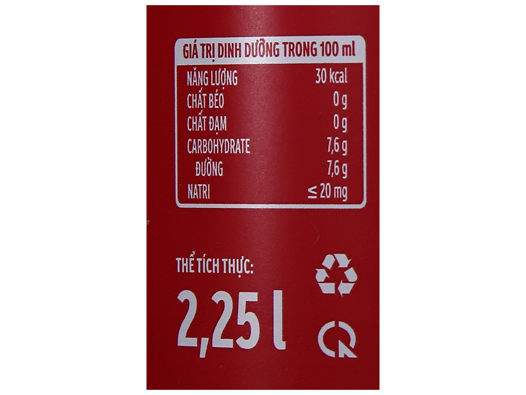  Nước giải khát Coca Cola giảm đường pet 2.25L 