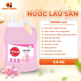  Nước Lau Sàn Đậm Đặc 3.6 kg XCleen - Hương Nước Hoa Pháp - Thơm Lâu - Siêu Tiết Kiệm - Khử Mùi 