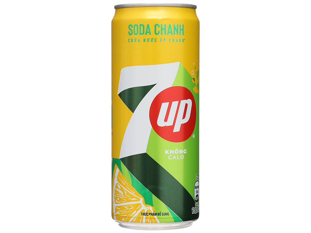  Nước Uống Có Gaz 7UP Soda Chanh Không Calo, Không Đường 320ml/lon 