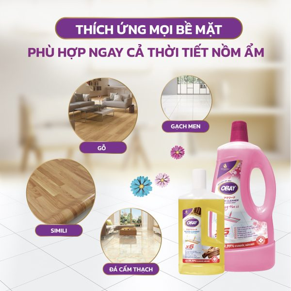  Nước lau sàn đậm đặc Obay 1000ml 
