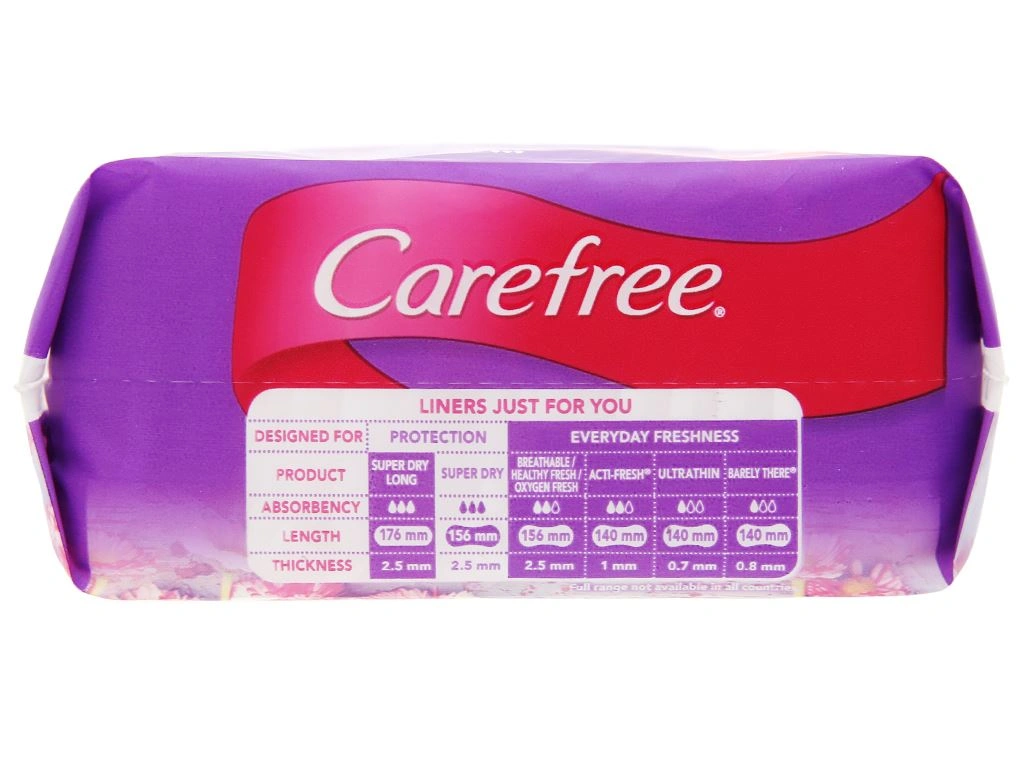  Băng vệ sinh hàng ngày Carefree siêu thấm 40 miếng 