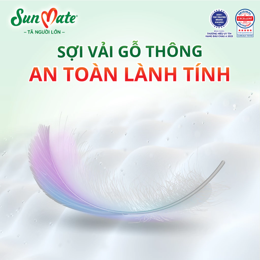  Tã dán người lớn SunMate M18/L18/XL18 + 2 miếng 
