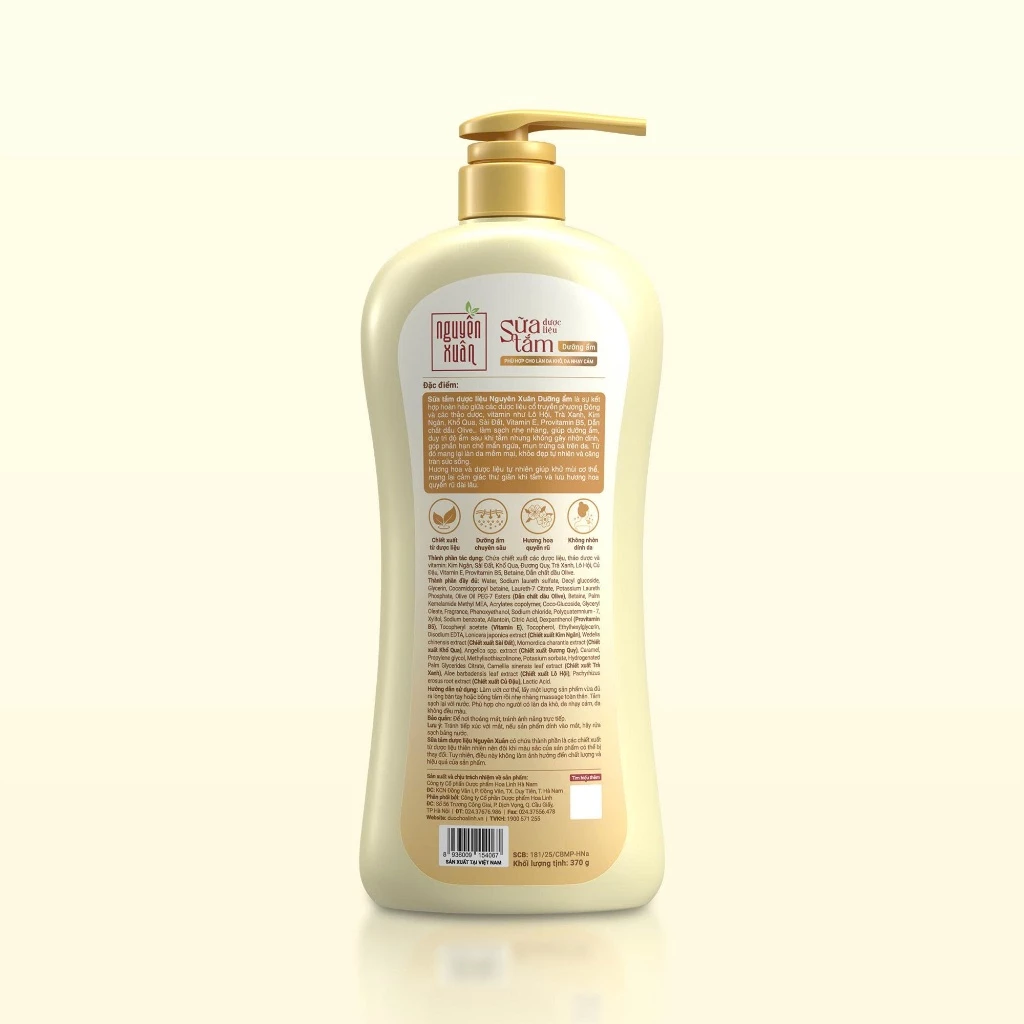  Sữa tắm dược liệu Nguyên Xuân Dưỡng ẩm 370g 