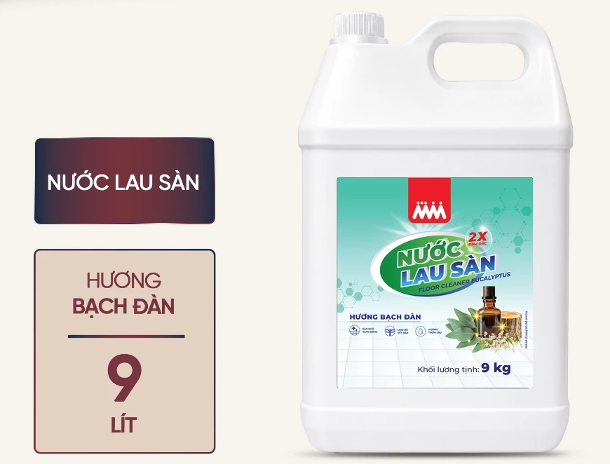  Nước lau sàn Lix đuổi côn trùng 9L an toàn thơm ngát hiệu quả trên các chất liệu sàn 