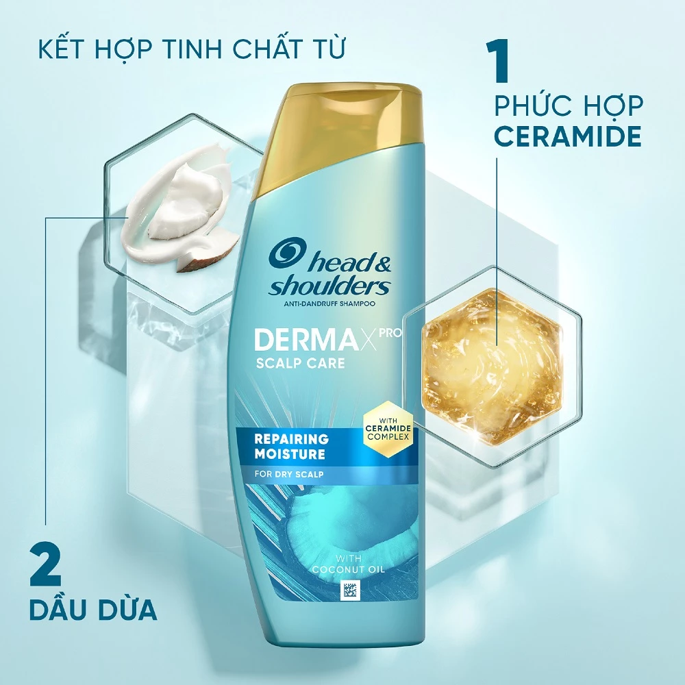  Dầu Gội H&S Chuyên Sâu DermaXpro Phục Hồi Dưỡng Ẩm 300ml - Châu Âu 