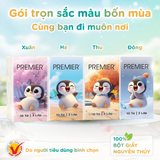  Khăn giấy bỏ túi đa năng PREMIER VinaTissue, 3 lớp - 100% bột giấy nguyên sinh, không chất tẩy, 12 gói/lốc 