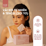  Bông tẩy trang Luck Lady cao cấp dạng hộp giấy 80 miếng/hộp, kích thước bông 7x7,5cm,mềm mịn, làm sạch da 