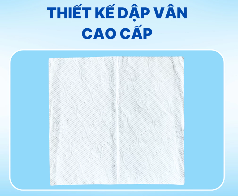  Giấy Đa Năng Rút Đáy Đa Năng Tím Elène 4 Lớp 1280 Tờ/320 Rút - Cao Cấp, Mềm Mịn, An Toàn 