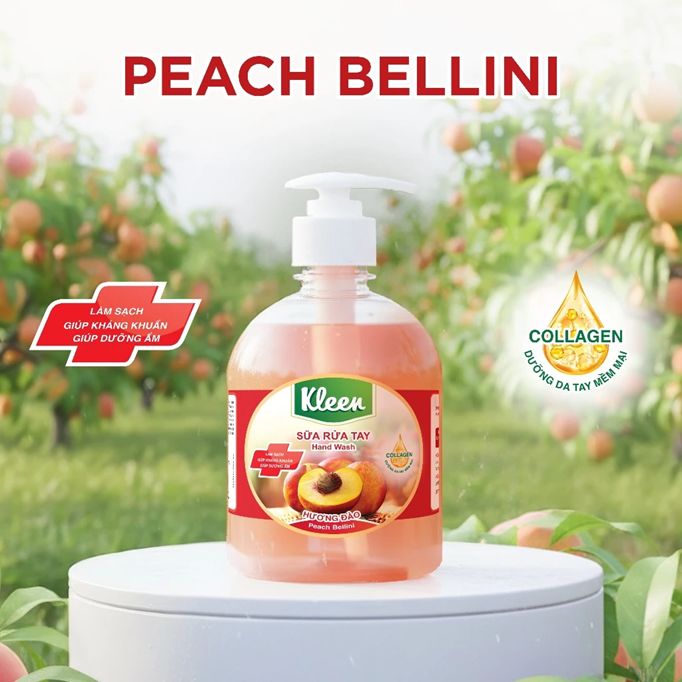  Sữa rửa tay Kleen Làm sạch Giúp kháng khuẩn Giúp dưỡng ẩm 500ml 