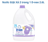  Nước giặt xả quần áo em bé 2 trong 1 D-nee Tím 2600 ML 