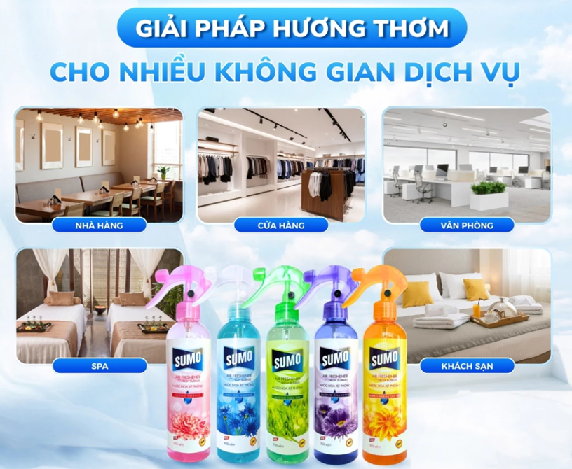  Nước Hoa Xịt Phòng SUMO 350ml cao cấp nâng tầm trải nghiệm không gian sống 