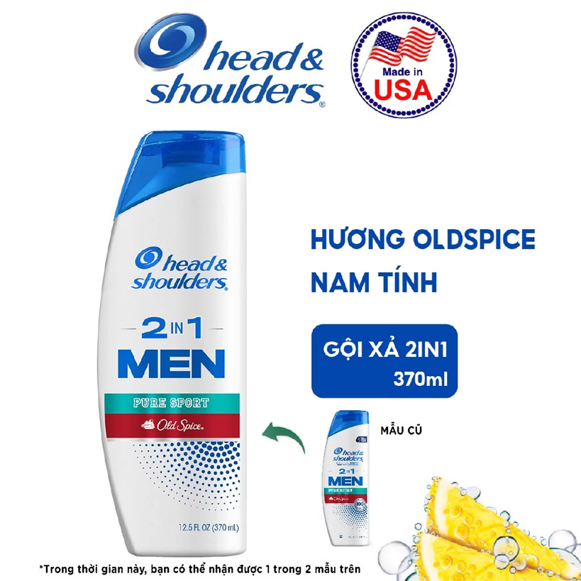  Dầu Gội Và Xả 2in1 Sạch Gàu HEAD & SHOULDERS Mỹ Sạch Sâu/ Dành Cho Da Đầu Khô/ Suôn Mượt/ Hương Nước Hoa - Chai 613ML 