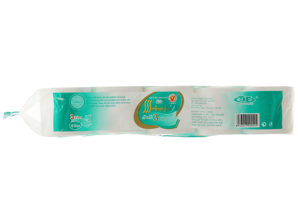  Giấy vệ sinh Hà Nội 03 lớp không lõi lốc 10 cuộn 