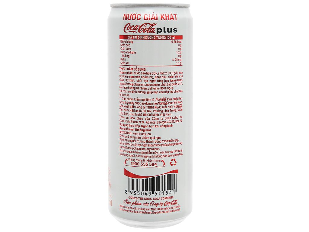  Nước Ngọt Giải Khát Có Ga Coca-Cola PLUS (Foshu) 320ml/Lon 