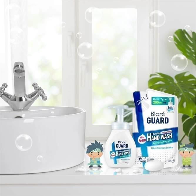  Biore Bọt Rửa Tay Kháng Khuẩn Guard – Hương Khuynh Diệp (Chai) 250ml 