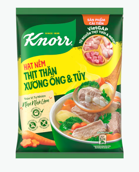  Hạt nêm Knorr Thịt Thăn, Xương Ống & Tủy 400g - Tặng Knorr Thịt thăn xương ống 65g 