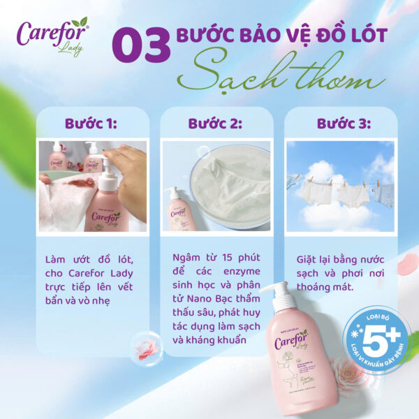  Nước giặt đồ lót Carefor Lady 