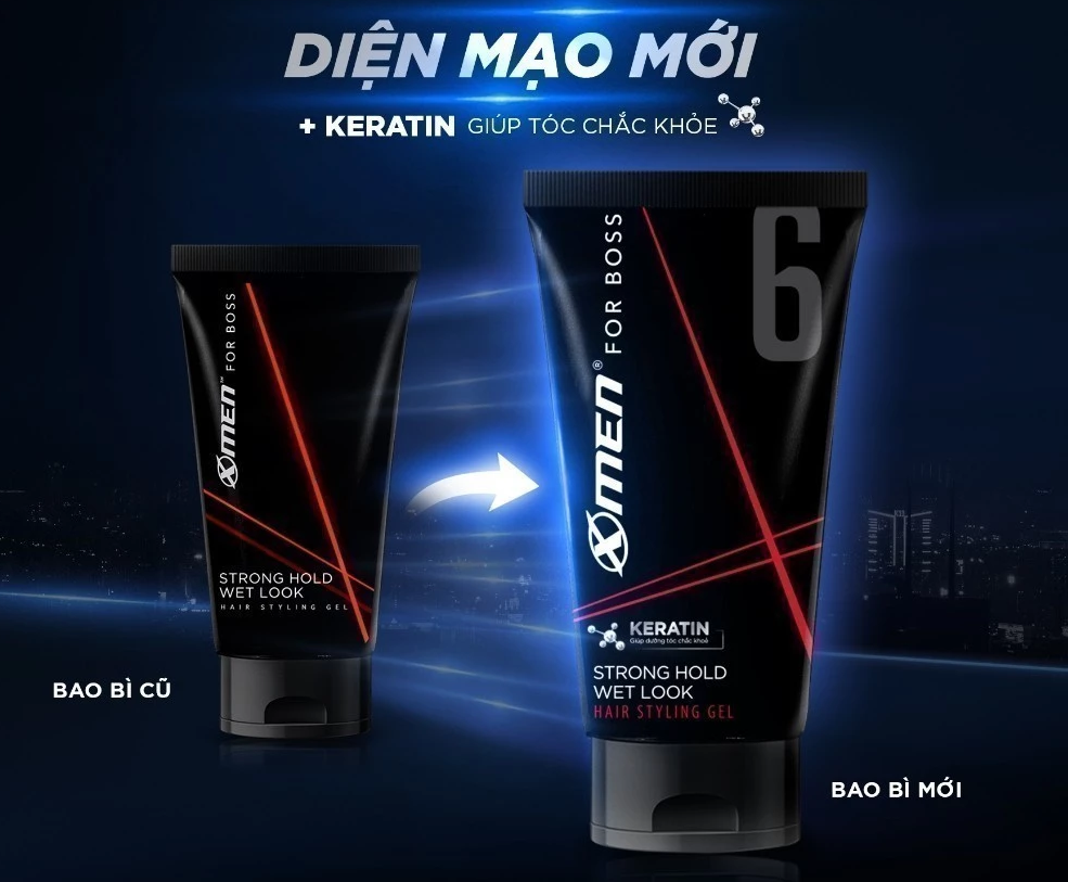  Gel Vuốt Tóc Nam XMen for Boss - Tạo Kiểu Tóc, Giữ Nếp 8H, Thành Phần Keratin Giúp Tóc Chắc Khỏe 