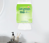  Khăn Giấy Vệ Sinh Treo Tường Rút Kéo LET-GREEN, 700 Tờ/Bao, 2 Lớp/Tờ 