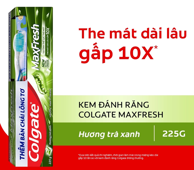  Kem đánh răng Colgate Maxfresh the mát dài lâu gấp 10 lần 