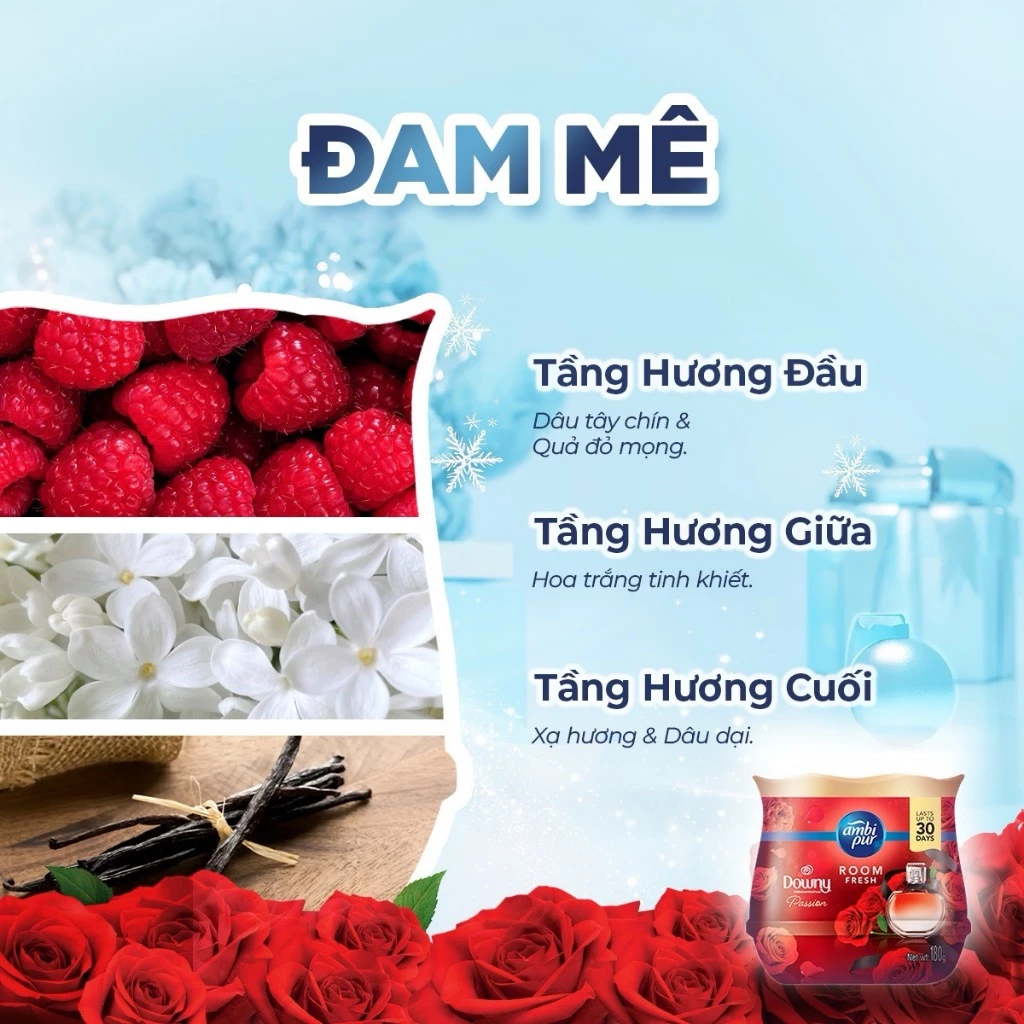  Sáp Thơm Phòng AMBI PUR Hương Nước Hoa Cao Cấp Nhiều Mùi Hương Hộp 180g 