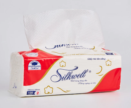  Giấy lau đa năng Silkwell 100 tờ đặc biệt siêu dai, khăn lau bếp sạch dầu mỡ chuyên dụng hàng chính hãng 