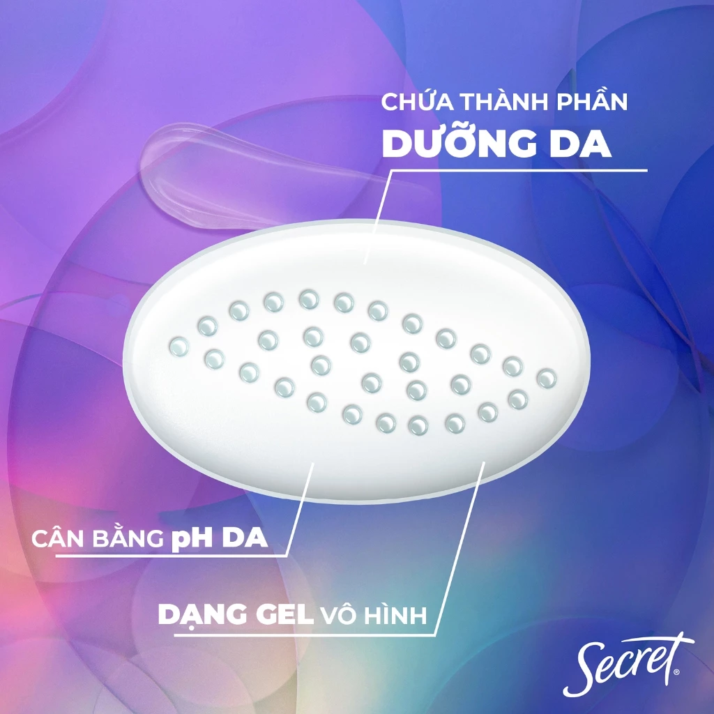  Gel Khử Mùi SECRET 73g, Giảm tiết mồ hôi 72 giờ và dưỡng da săn mịn, nhiều mùi hương 73g - Mỹ 