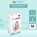  Bỉm tã dán ngày đêm Applecrumby Purebasics Diapers Tape size S - XL co giãn thoải mái 