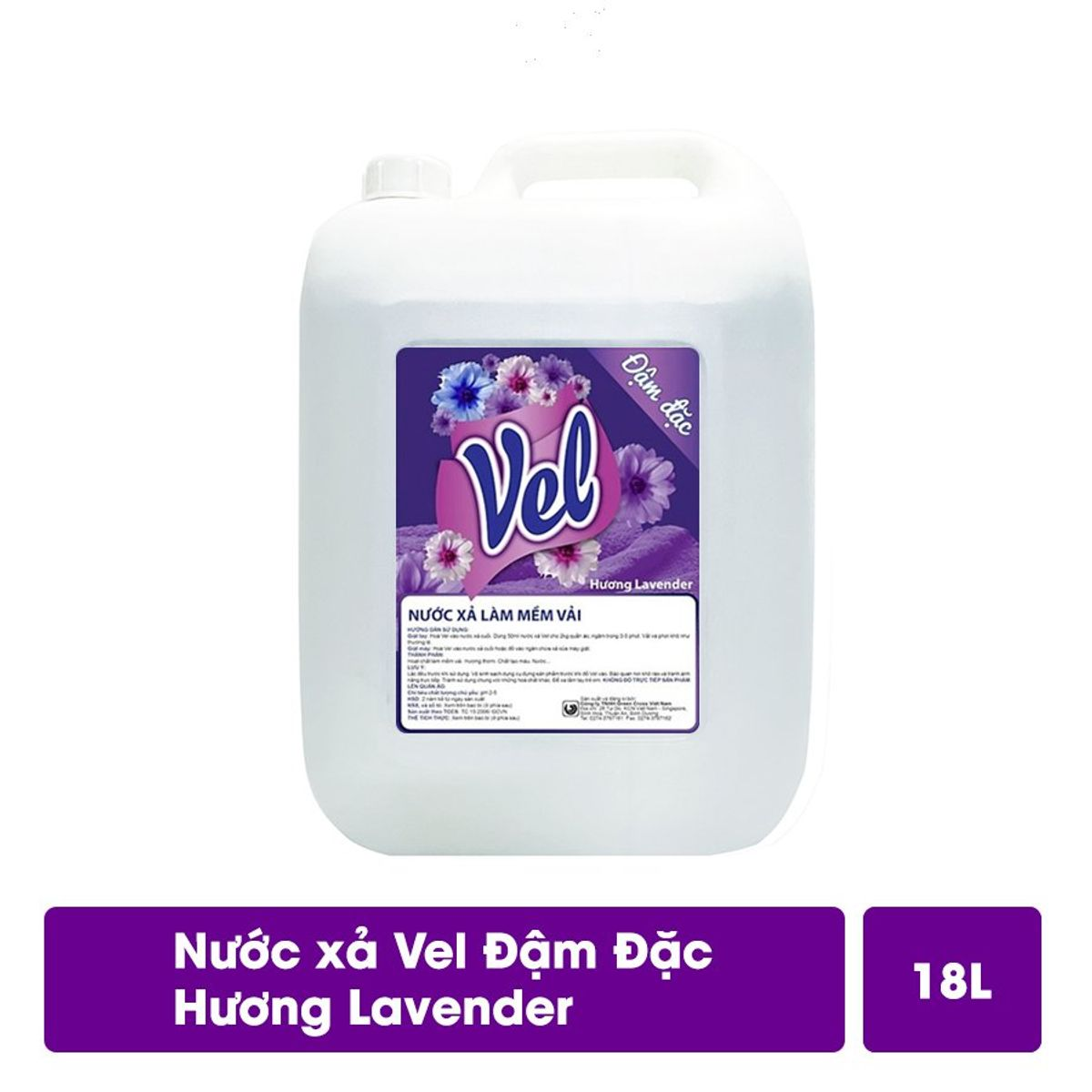  Nước xả vải VEL Đậm Đặc Hương Nước Hoa can 18L 