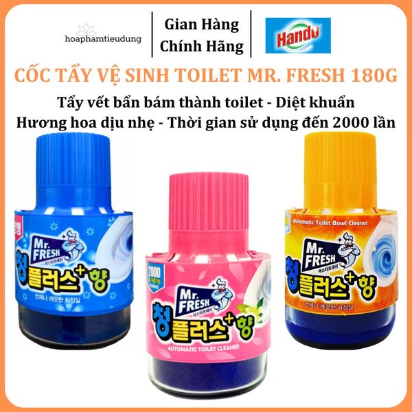  Cốc tẩy vệ sinh toilet thả bồn cầu Mr.fresh 180g 