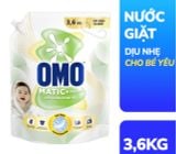  Nước Giặt Omo Matic Dịu Nhẹ Cho Bé Túi 3.6 kg Chiết Xuất Tràm Trà Và Nha Đam 
